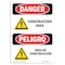 Signmission Safety Sign, OSHA Danger, 10" Height, Construction Area Bilingual Spanish OS-DS-D-710-VS-1097 - alternate 1
